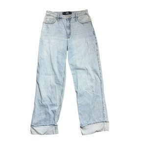 Hollister Women’s Ultra High Rise Dad Jeans Vintage Stretch W28 L29 Light Wash
